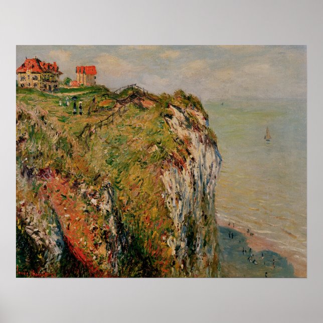 Claude Monet | Klippe bei Dieppe, 1882 Poster (Vorne)