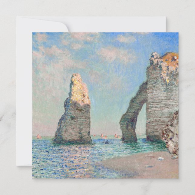 Claude Monet - Klippen bei Etretat Dankeskarte (Vorderseite)