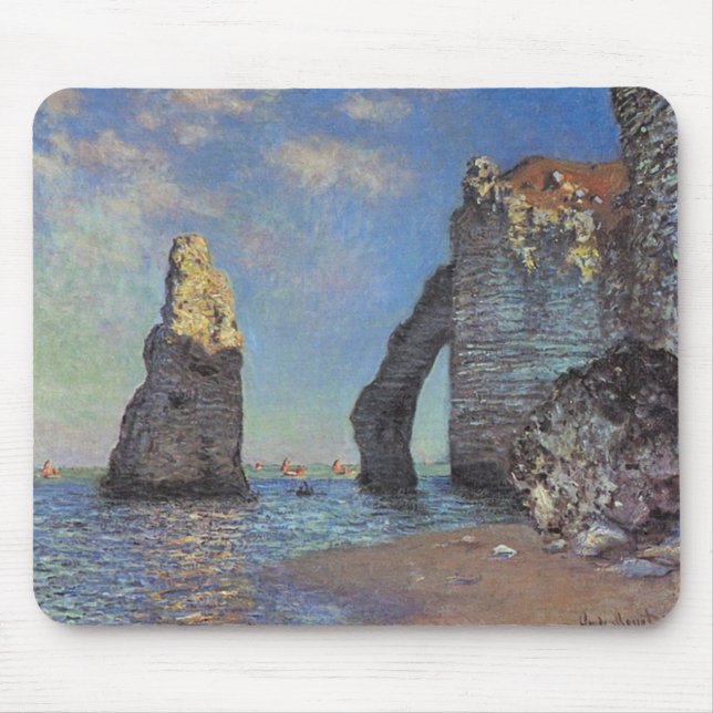 Claude Monet - Klippen bei Etretat Mousepad (Vorne)