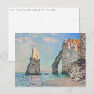 Claude Monet - Klippen bei Etretat Postkarte