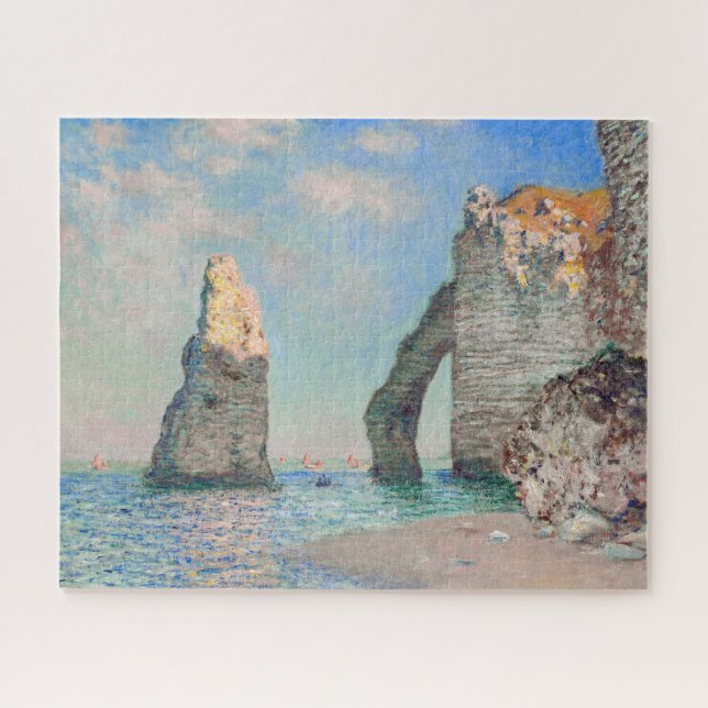 Claude Monet - Klippen bei Etretat Puzzle (Horizontal)