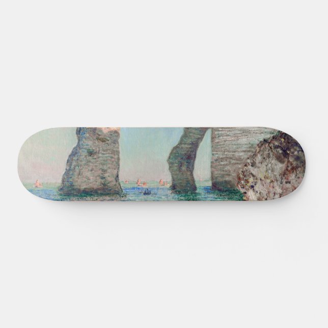 Claude Monet - Klippen bei Etretat Skateboard (Horizontal)