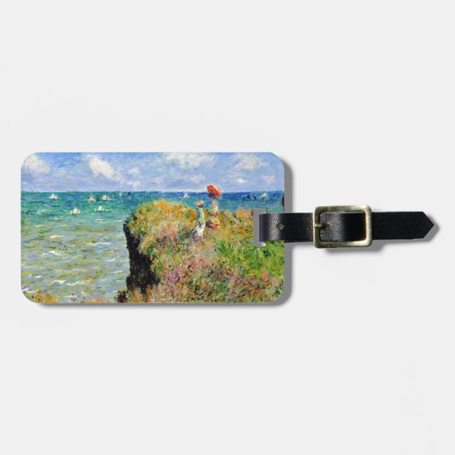 Claude Monet Klippenweg Gepäckanhänger (Vorderseite horizontal)