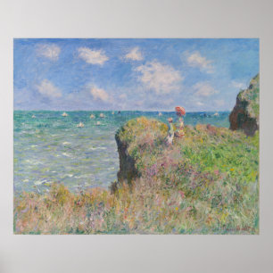 Claude Monet Klippenweg in Pourville Poster
