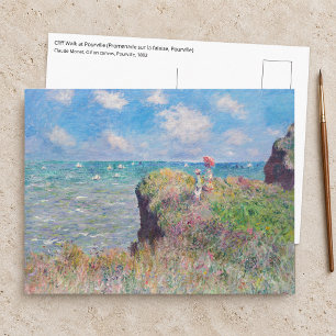 Claude Monet - Klippenweg in Pourville Postkarte