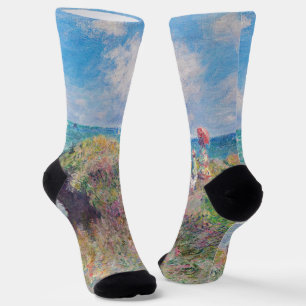 Claude Monet - Klippenweg in Pourville Socken