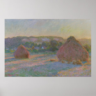 Claude Monet Kornstapel (Ende des Sommers) 1890 Poster