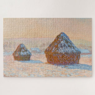 Claude Monet - Kornstapel, Schnee Effekt, Morgen Puzzle