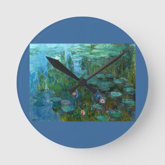 Claude Monet-Künstler-Maler-Schicksals-Geschenke Runde Wanduhr (Vorderseite)