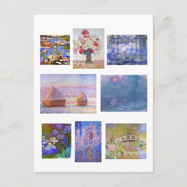 Claude Monet, Kunstmalereien, Impressionismus Postkarte (Vorderseite)
