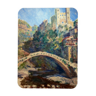 Claude Monet Kunstwerk - Das Schloss von Dolceacqu Magnet