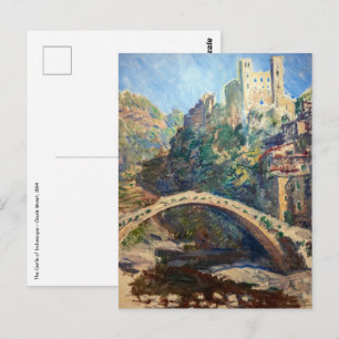 Claude Monet Kunstwerk - Die Burg von Dolceacqua Postkarte