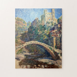 Claude Monet Kunstwerk - Die Burg von Dolceacqua Puzzle