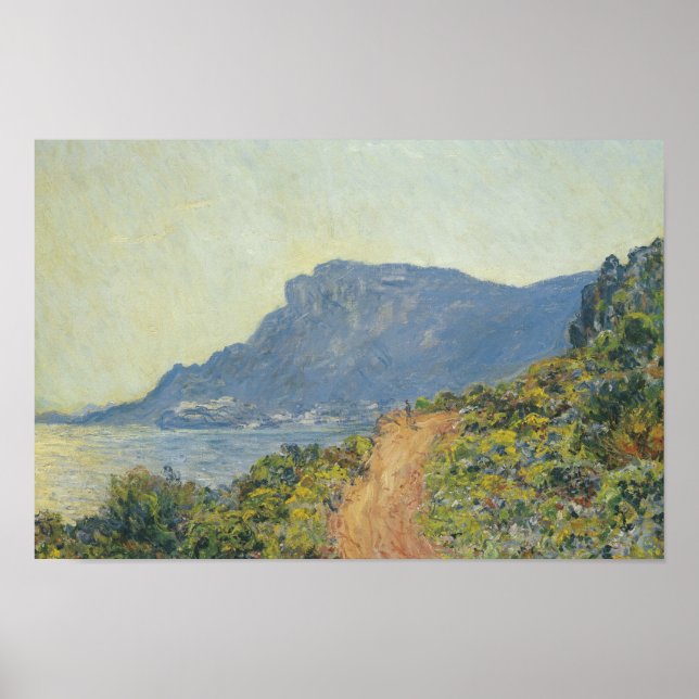 Claude Monet - La Corniche bei Monaco Poster (Vorne)