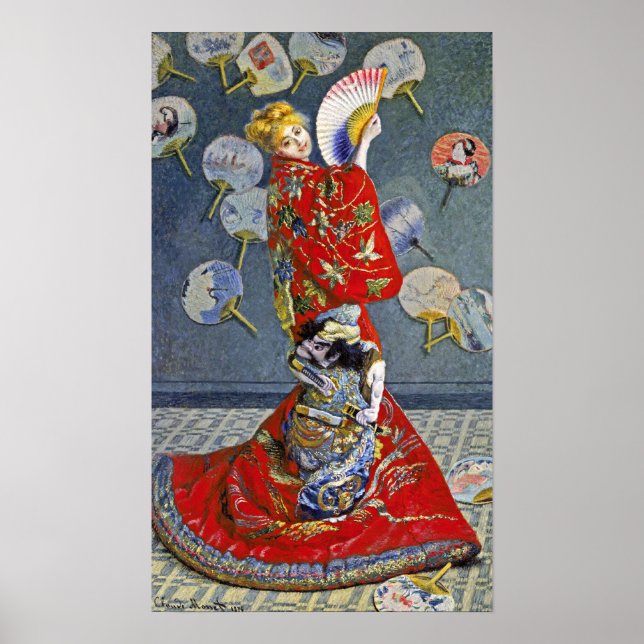 Claude Monet - La Japonaise Poster (Vorne)
