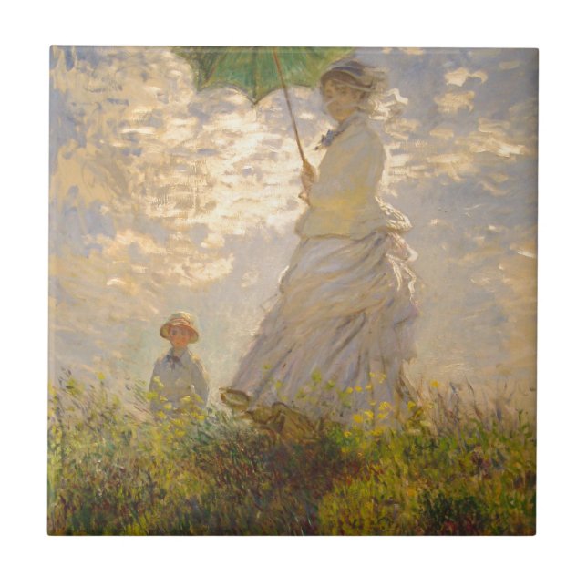 Claude Monet // La Promenade // Umbrella Fliese (Vorderseite)