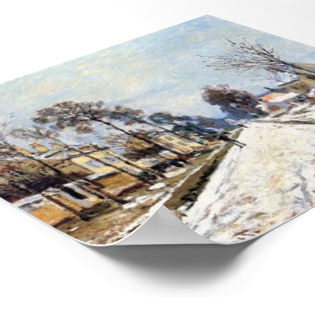 Claude Monet La route de Versailles à Louvecienne Poster (Ecke)