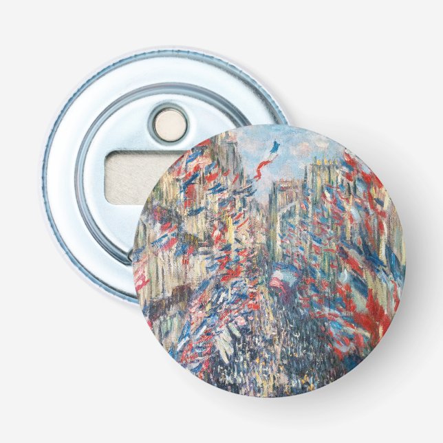 Claude Monet - La Rue Montorgueil - Paris Flaschenöffner (Vorderseite)