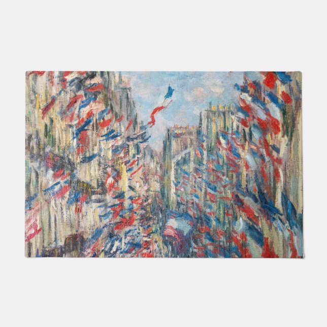 Claude Monet - La Rue Montorgueil - Paris Fußmatte (Vorderseite)