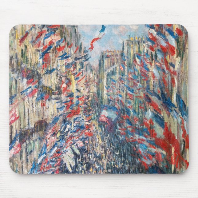 Claude Monet - La Rue Montorgueil - Paris Mousepad (Vorne)