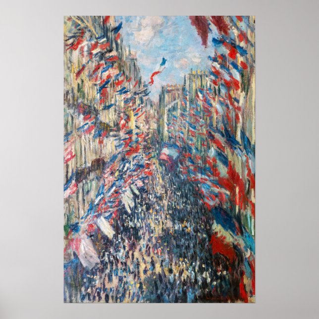 Claude Monet - La Rue Montorgueil - Paris Poster (Vorne)