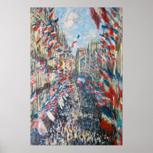 Claude Monet - La Rue Montorgueil - Paris Poster