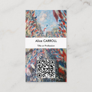 Claude Monet - La Rue Montorgueil, Paris - QR-Code Visitenkarte