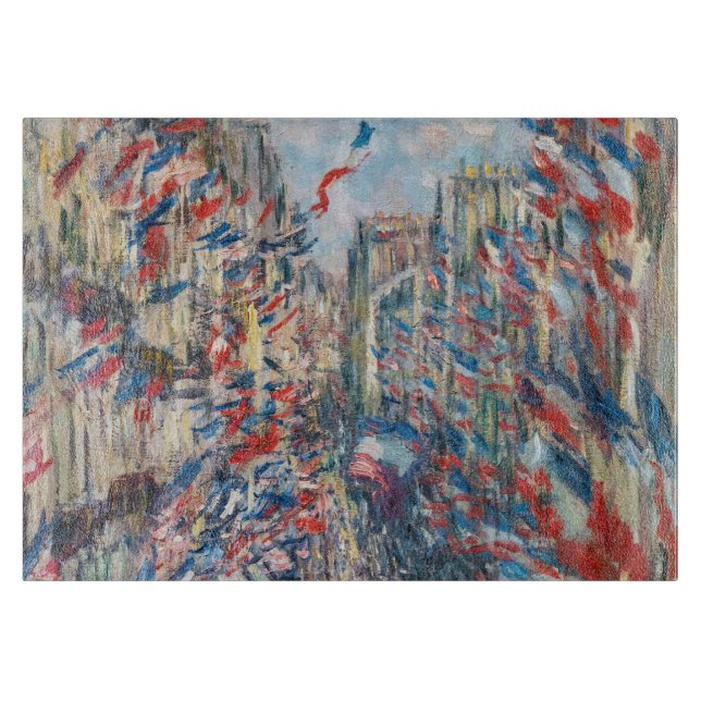 Claude Monet - La Rue Montorgueil - Paris Schneidebrett (Vorderseite)