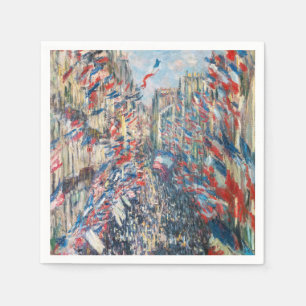 Claude Monet - La Rue Montorgueil - Paris Serviette
