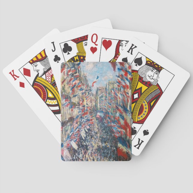 Claude Monet - La Rue Montorgueil - Paris Spielkarten (Rückseite)