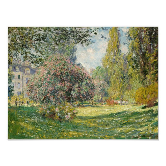 Claude Monet - Landschaft: Der Parc Monceau Fotodruck (Vorne)