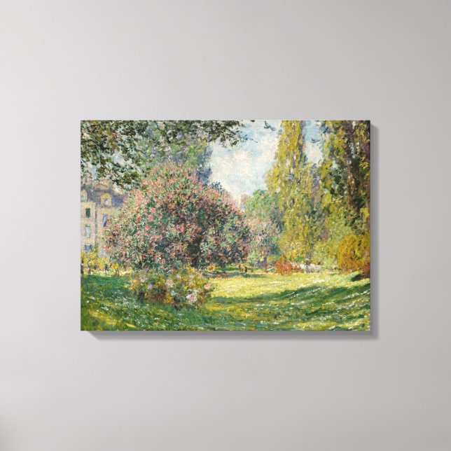 Claude Monet | Landschaft: Der Parc Monceau Leinwanddruck (Vorderseite)