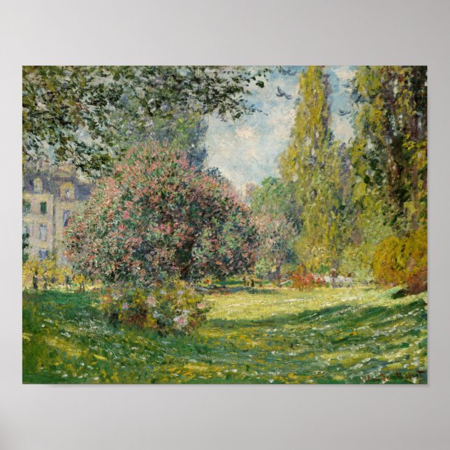 Claude Monet - Landschaft: Der Parc Monceau Poster (Vorne)