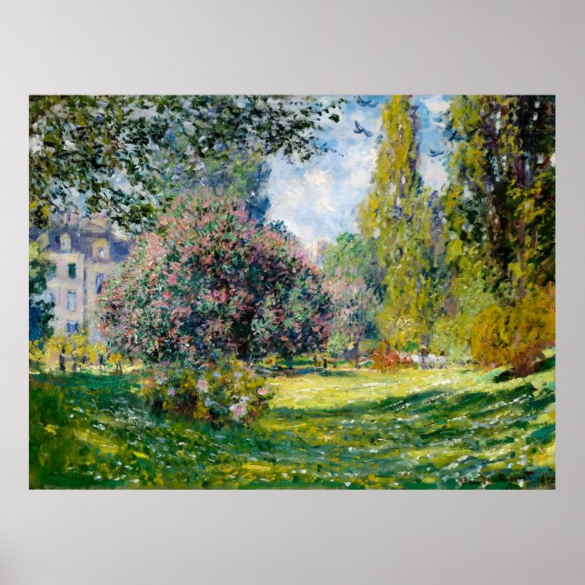 Claude Monet, Landschaft, Parc Monceau, 1876 Poster (Vorne)