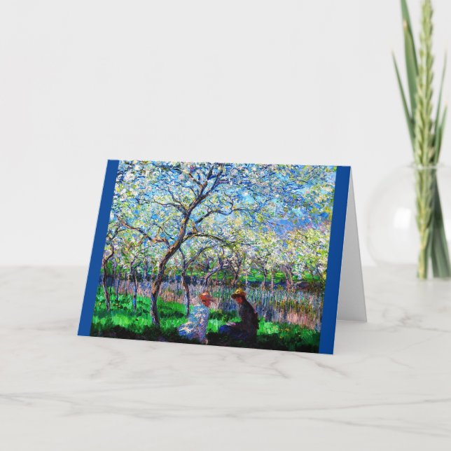 Claude Monet, Le Printemps, Impressionist Karte (Vorderseite)