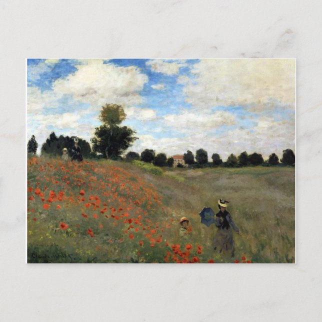 Claude Monet - Les Coquelicots Postkarte (Vorderseite)