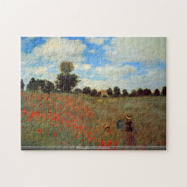 Claude Monet- - LesCoquelicots Puzzlespiel Puzzle (Horizontal)