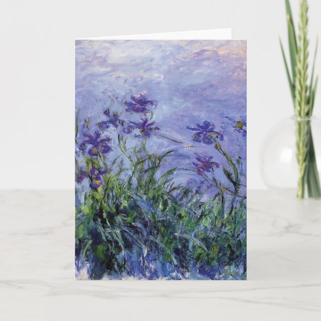 Claude Monet Lila Irises Karte (Vorderseite)