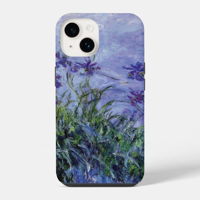 Claude Monet Lila Schwertlilien  iPhone Hülle (Rückseite)