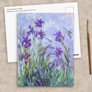 Claude Monet - Lila Schwertlilien / Iris Mauves Postkarte