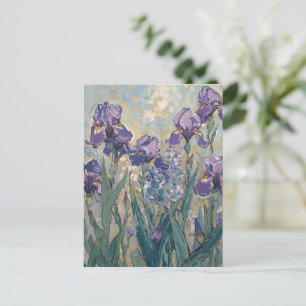 Claude Monet - Lila Schwertlilien / Iris Mauves Postkarte