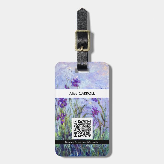 Claude Monet - Lilac Ire - QR-Code Gepäckanhänger (Vorderseite vertikal)