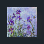 Claude Monet - Lilac Irises / Iris Mauves Button<br><div class="desc">Lilac Irises / Iris Mauves - Claude Monet,  1914-1917</div>
