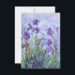 Claude Monet - Lilac Irises / Iris Mauves Dankeskarte<br><div class="desc">Lilac Irises / Iris Mauves - Claude Monet,  1914-1917</div>