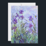 Claude Monet - Lilac Irises / Iris Mauves Einladung<br><div class="desc">Lilac Irises / Iris Mauves - Claude Monet,  1914-1917</div>
