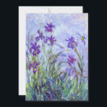 Claude Monet - Lilac Irises / Iris Mauves Einladung<br><div class="desc">Lilac Irises / Iris Mauves - Claude Monet,  1914-1917</div>