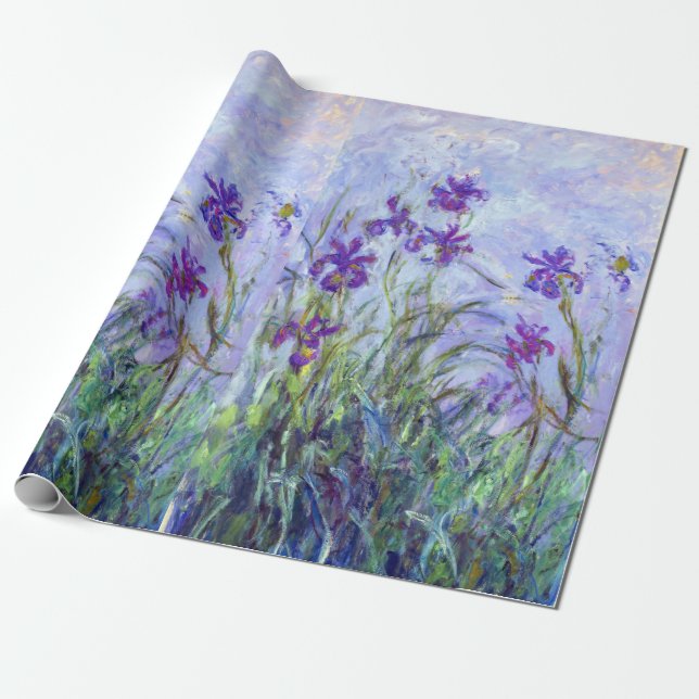 Claude Monet - Lilac Irises / Iris Mauves Geschenkpapier (Ungerollt)
