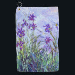 Claude Monet - Lilac Irises / Iris Mauves Golfhandtuch<br><div class="desc">Lilac Irises / Iris Mauves - Claude Monet,  1914-1917</div>