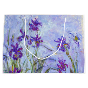 Claude Monet - Lilac Irises / Iris Mauves Große Geschenktüte