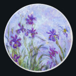 Claude Monet - Lilac Irises / Iris Mauves Keramikknauf<br><div class="desc">Lilac Irises / Iris Mauves - Claude Monet,  1914-1917</div>